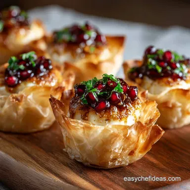 Baked Brie Phyllo Cups UltraCrispy Holiday Appetizer Recipe Recipe Card