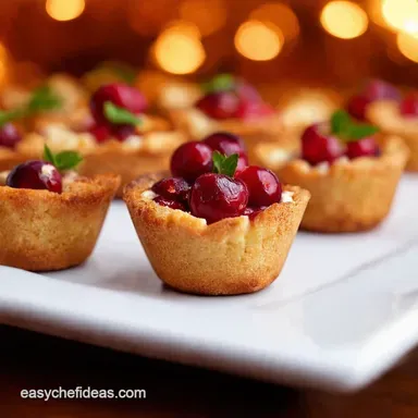 Cranberry Brie Bites Thanksgiving Dinner Appetizers Sorted Recipe Card
