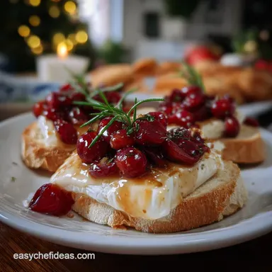 Christmas Eve Appetizer with Cranberry and Brie Recipe Card