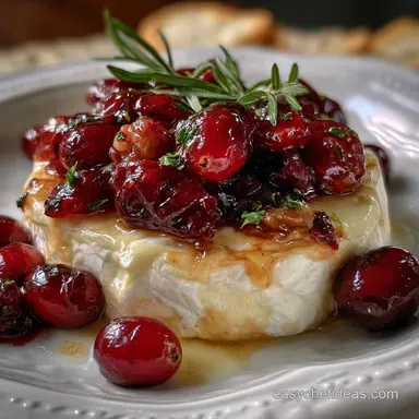 Christmas Eve Appetizer with Cranberry and Brie