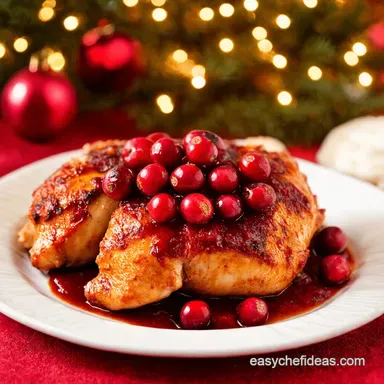 Easy Christmas Main Dishes Cranberry Glazed Chicken Bliss Recipe Card