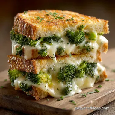 Gourmet Broccoli Havarti Grilled Cheese A 20Minute Quick Lunch Recipe Card