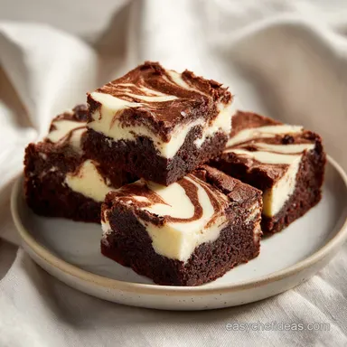 Cheesecake Brownies for 16 Servings: Fudgy and Velvety Baked Recipe Card