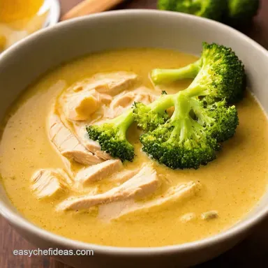 Creamy Chicken Broccoli Soup Comfort in a Bowl Recipe Card