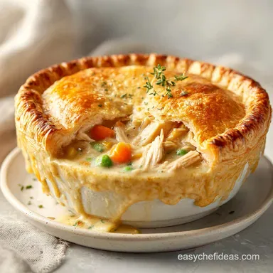 Chicken Pot Pie Recipe with Cream of Chicken Soup in 45 Minutes Recipe Card