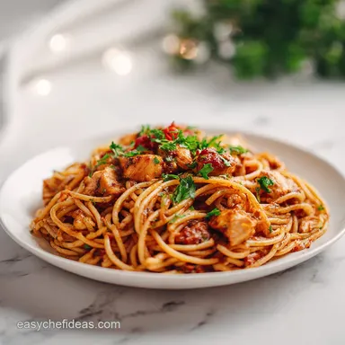 Creamy Chicken Spaghetti with Rotel in 45 Minutes Recipe Card