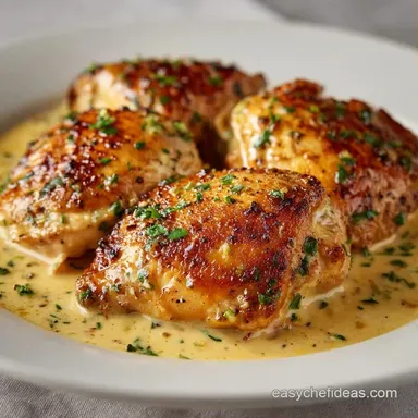Creamy Chicken Thighs in 30 Minutes Recipe Card