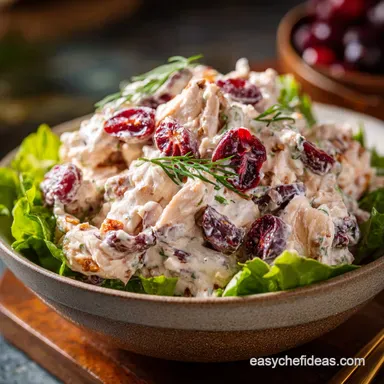 Best Creamy Cranberry Chicken Salad Recipe Sweet Tart Easy Recipe Card