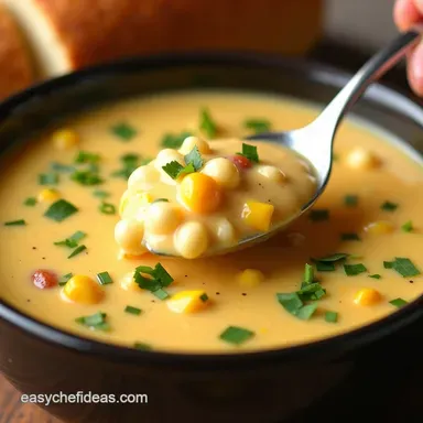 Crockpot Corn Chowder Easiest Comfort Food EVER Recipe Card