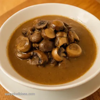 Best Mushroom in Gravy Recipe Creamy Dreamy Easy Recipe Card