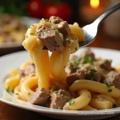 Easy Slow Cooker Beef Stroganoff Crockpot Creamy Comfort Recipe Card