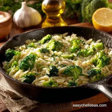 Broccoli and Orzo Recipe: Speedy Lemon-Garlic Creamy Weeknight Meal