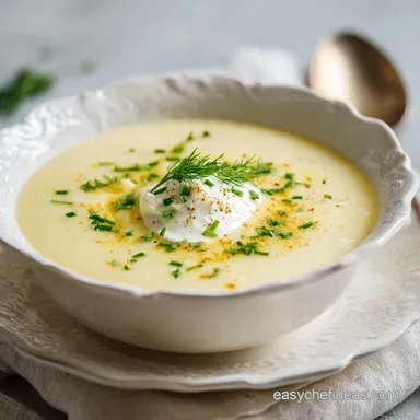 Creamy Potato Soup with Bacon: Savory Recipe for 6 Servings Recipe Card