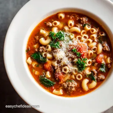 Creamy Parmesan Italian Sausage Ditalini Soup in 30 Minutes Recipe Card