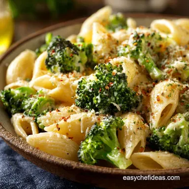 Pasta and Broccoli: Ultra-Creamy Italian Recipe (35 Mins) Recipe Card