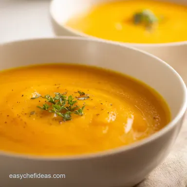 Creamy Butternut Squash Soup Healthy Comfort in a Bowl Recipe Card