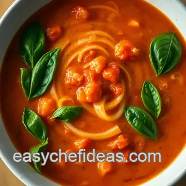 Cozy Soup Recipes: My Easy Creamy Tomato Basil Delight Recipe Card