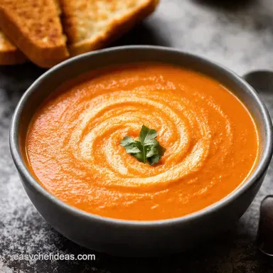 Good Soup Recipes Creamy Tomato Soup with Grilled Cheese Recipe Card