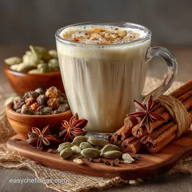 Velvety Vanilla Cinnamon Milk Tea Concentrate Easy Hot or Iced Recipe Card