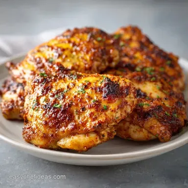 Crispy Air Fryer Thighs in 25 Minutes Recipe Card