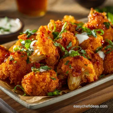 Spicy Buffalo Cauliflower Bites: The Ultimate Ultra-Crispy Vegan Wings Recipe Card