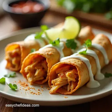 The Weeknight Wonder Oven Baked Chicken Taquitos Recipe Recipe Card