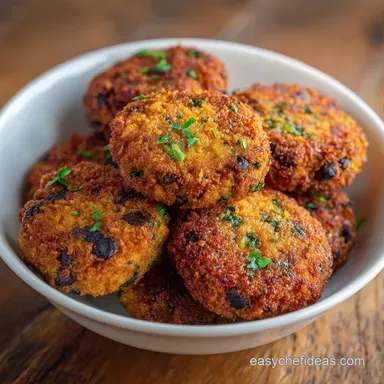 Black Bean Fritters: Crispy and Savory Recipe Card