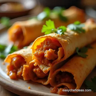 The Best Crispy Chicken Taquitos Recipe Fried or Baked Recipe Card