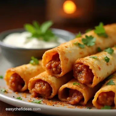 The Best Crispy Chicken Taquitos Easy Baked or Fried Recipe Card