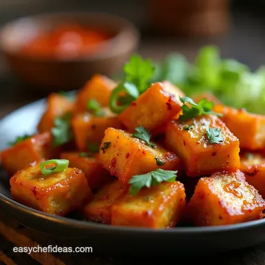 RestaurantStyle Chilli Paneer Easy Sweet Spicy Recipe Recipe Card