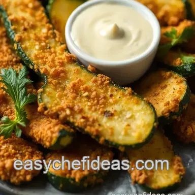 Crispy Fried Zucchini with Lemon Aioli - My Go-To Recipe! Recipe Card