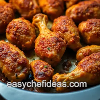 Crispy Oven Baked Chicken Drumsticks: Easy Family Dinner! Recipe Card
