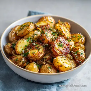 Oven Fried Potatoes with Onions: 50 Minute Crispy Side Dish