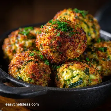 Crispy Parmesan Zucchini Meatballs Recipe The Secret to NoFail Firmness Recipe Card