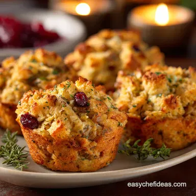 Stuffing Muffins The Best CrispyTop Thanksgiving Side Dish Recipe Card