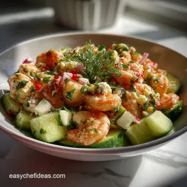 Shrimp Salad on Cucumber Slices: Ultra-Crisp, No-Soggy Bites Recipe Card