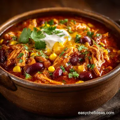 Crock Pot Chicken Taco Chili: The Best Set-It-and-Forget-It Recipe Recipe Card