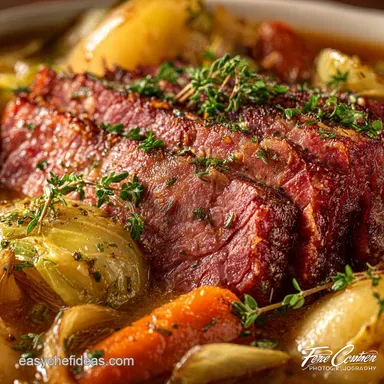 Crock Pot Corned Beef and Cabbage: Effortless Slow Cooker Perfection Recipe Card