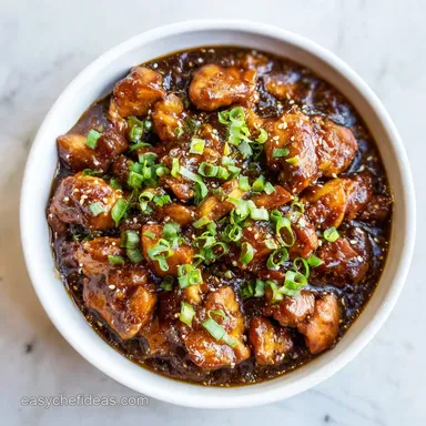 Bourbon Chicken: Slow-Cooked for 6 Servings Recipe Card