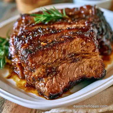 Crockpot Brisket for 8 Servings Recipe Card