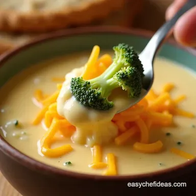 Easy Crockpot Broccoli Cheese Soup Recipe Comfort in a Bowl Recipe Card