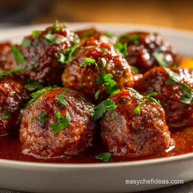 Crockpot Meatballs: Easy, Tender Recipe for Sunday Supper Sauce Recipe Card