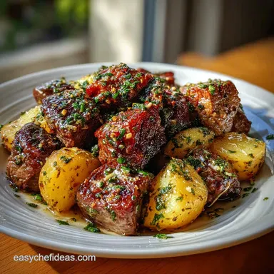 Crockpot Steak Bites Recipe for 6 Servings Recipe Card