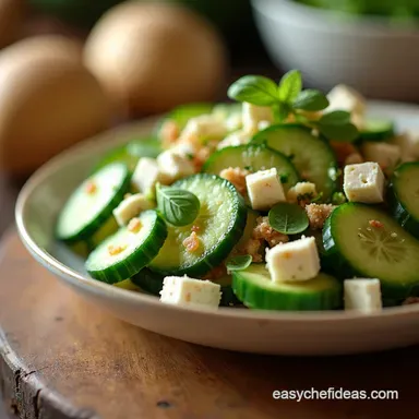 Cucumber Feta Bliss My Zesty LowCarb Salad Recipe Recipe Card