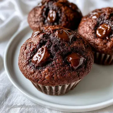 Double Chocolate Muffins in 30 Minutes Recipe Card