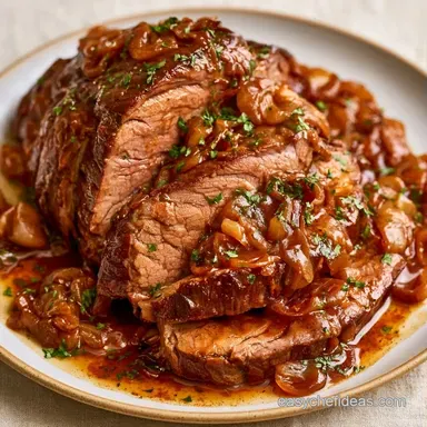 Dutch Oven Beef Roast for 8 Servings Recipe Card