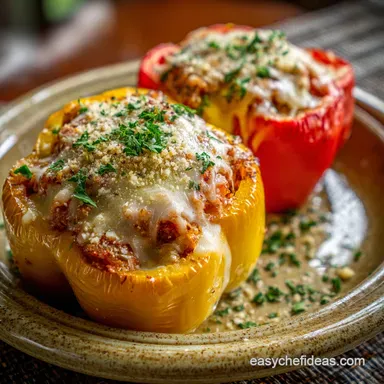 Crockpot Stuffed Peppers: The Easy Cheesy Slow Cooker Recipe Recipe Card