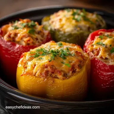 Crockpot Stuffed Peppers: The Easy Cheesy Slow Cooker Recipe