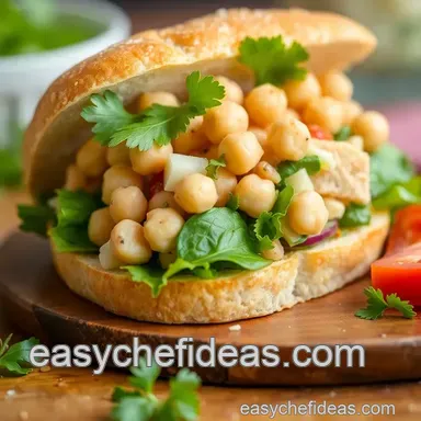 How to Make Easy Chickpea Salad Sandwich Delight: A Tasty Lunch! Recipe Card
