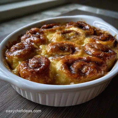 Cinnamon Roll Casserole: Velvety Custard Soak Recipe Card
